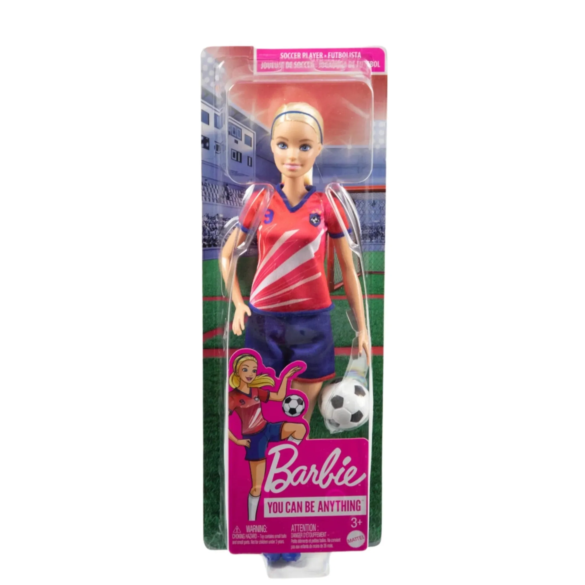 Soccer Doll 3 Barbie Red Shirt