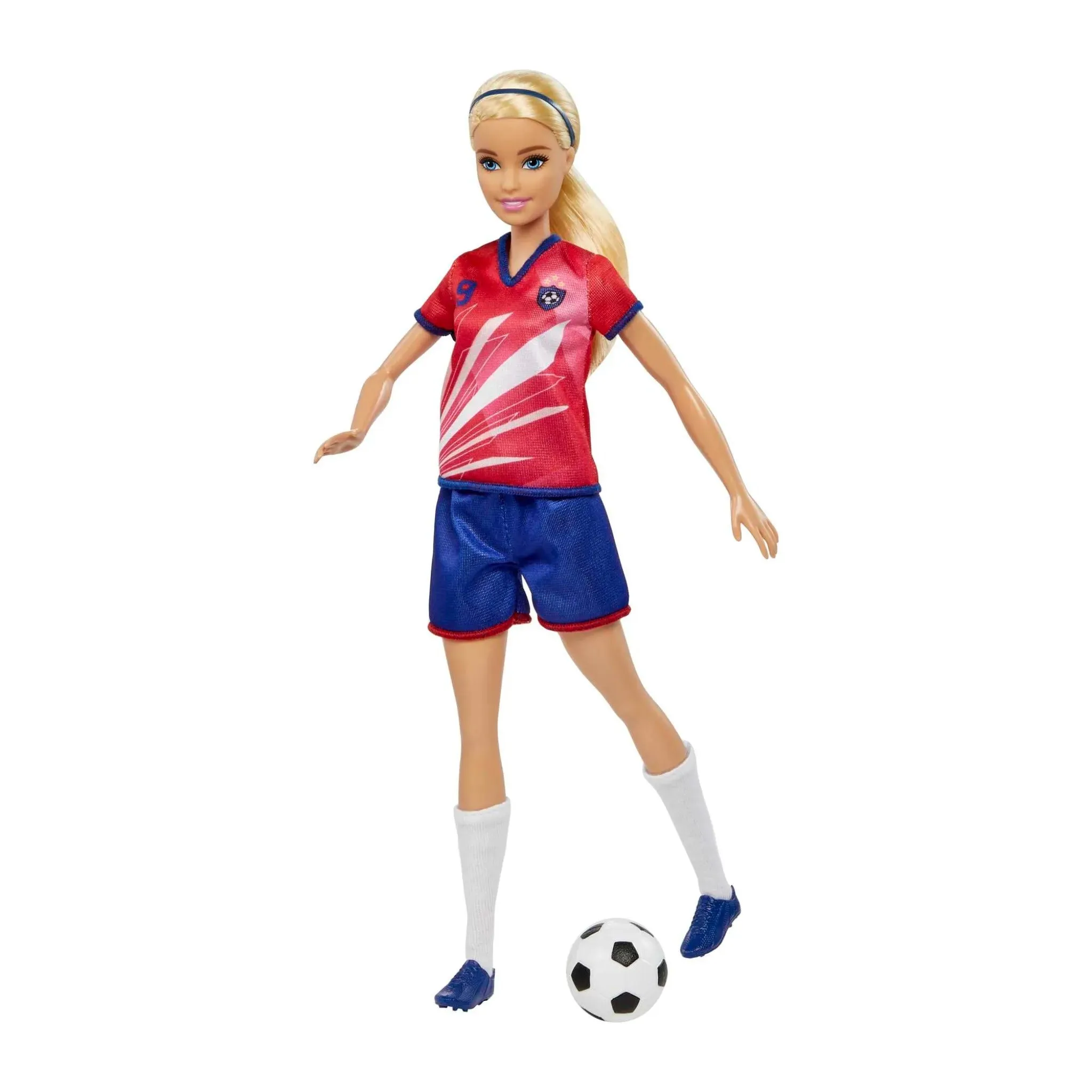 Soccer Doll 3 Barbie Red Shirt