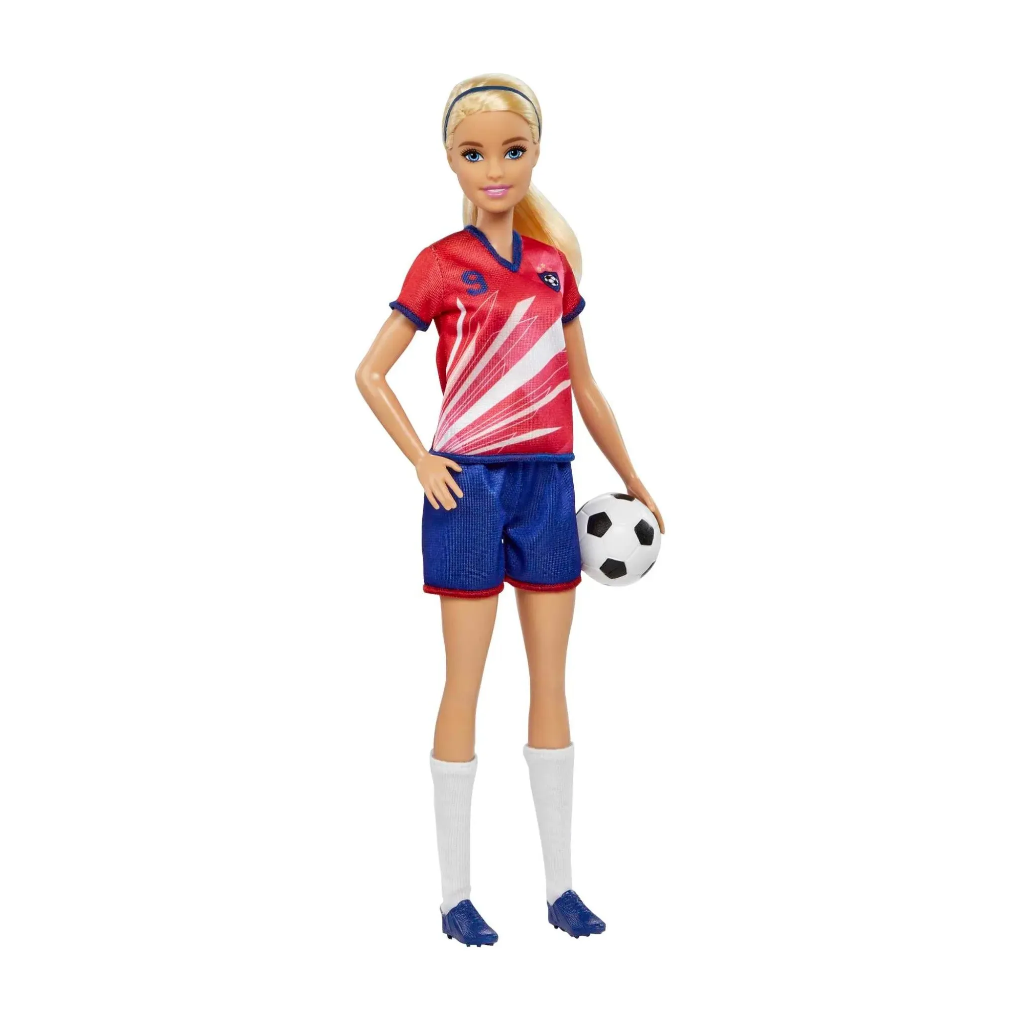 Soccer Doll 3 Barbie Red Shirt