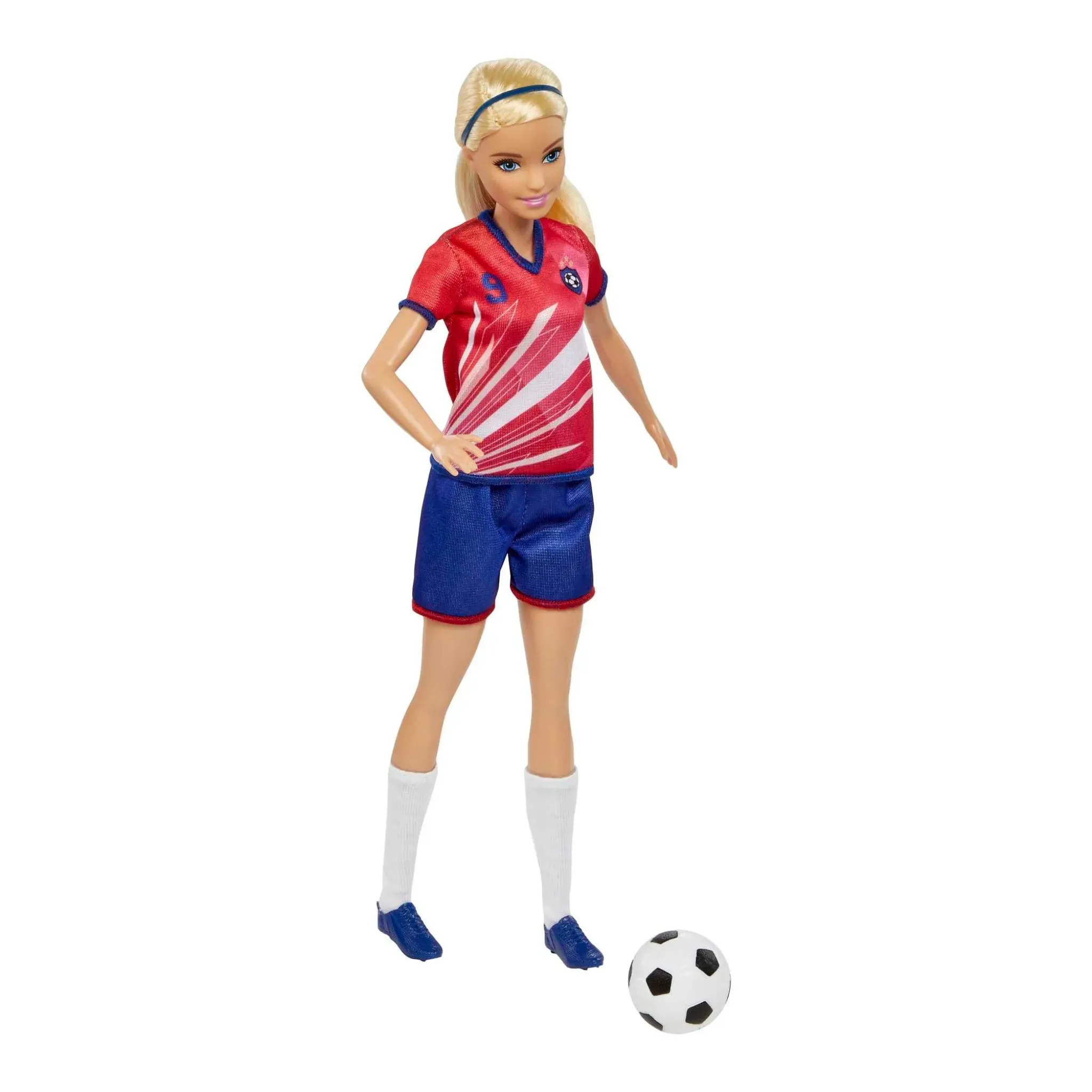 Soccer Doll 3 Barbie Red Shirt