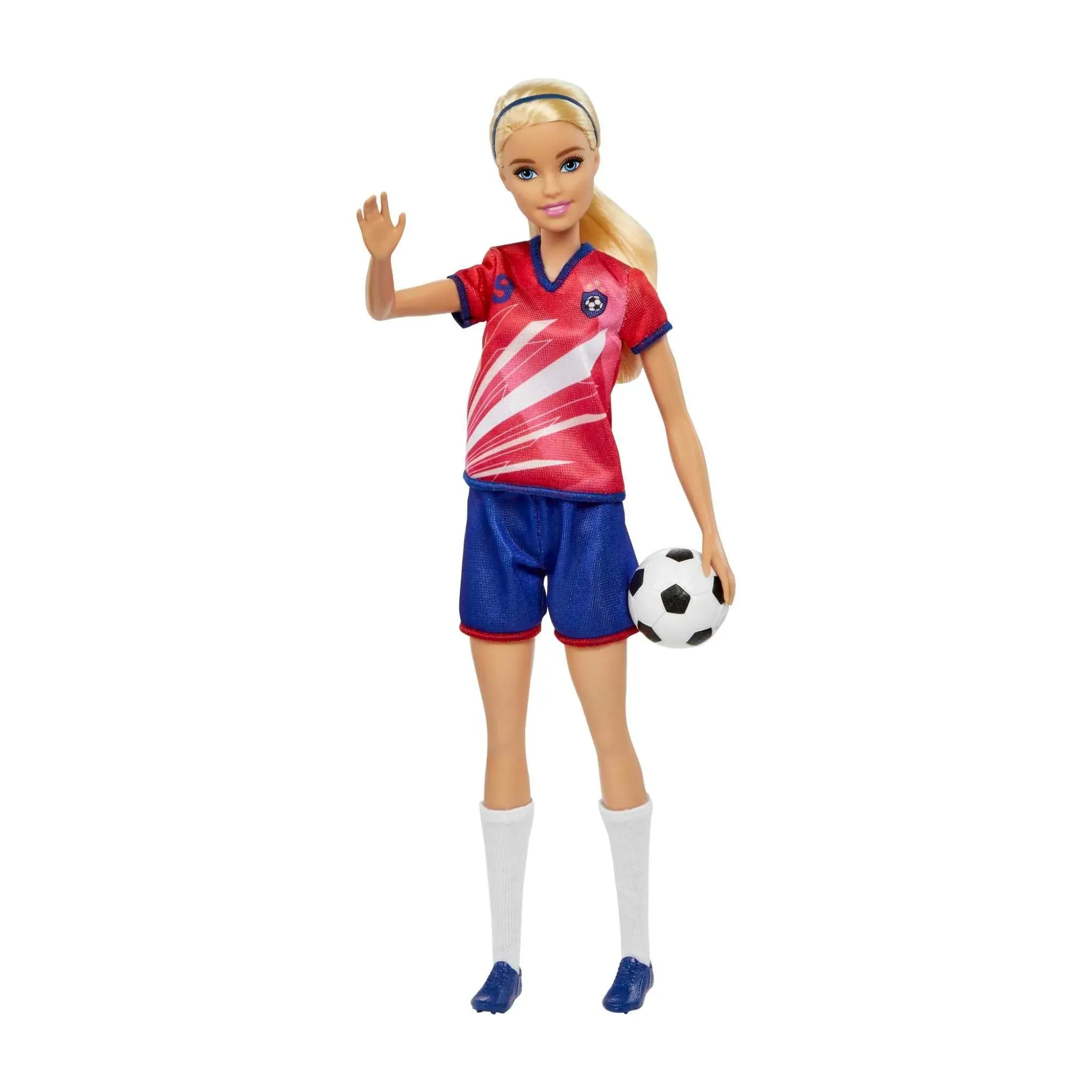 Soccer Doll 3 Barbie Red Shirt