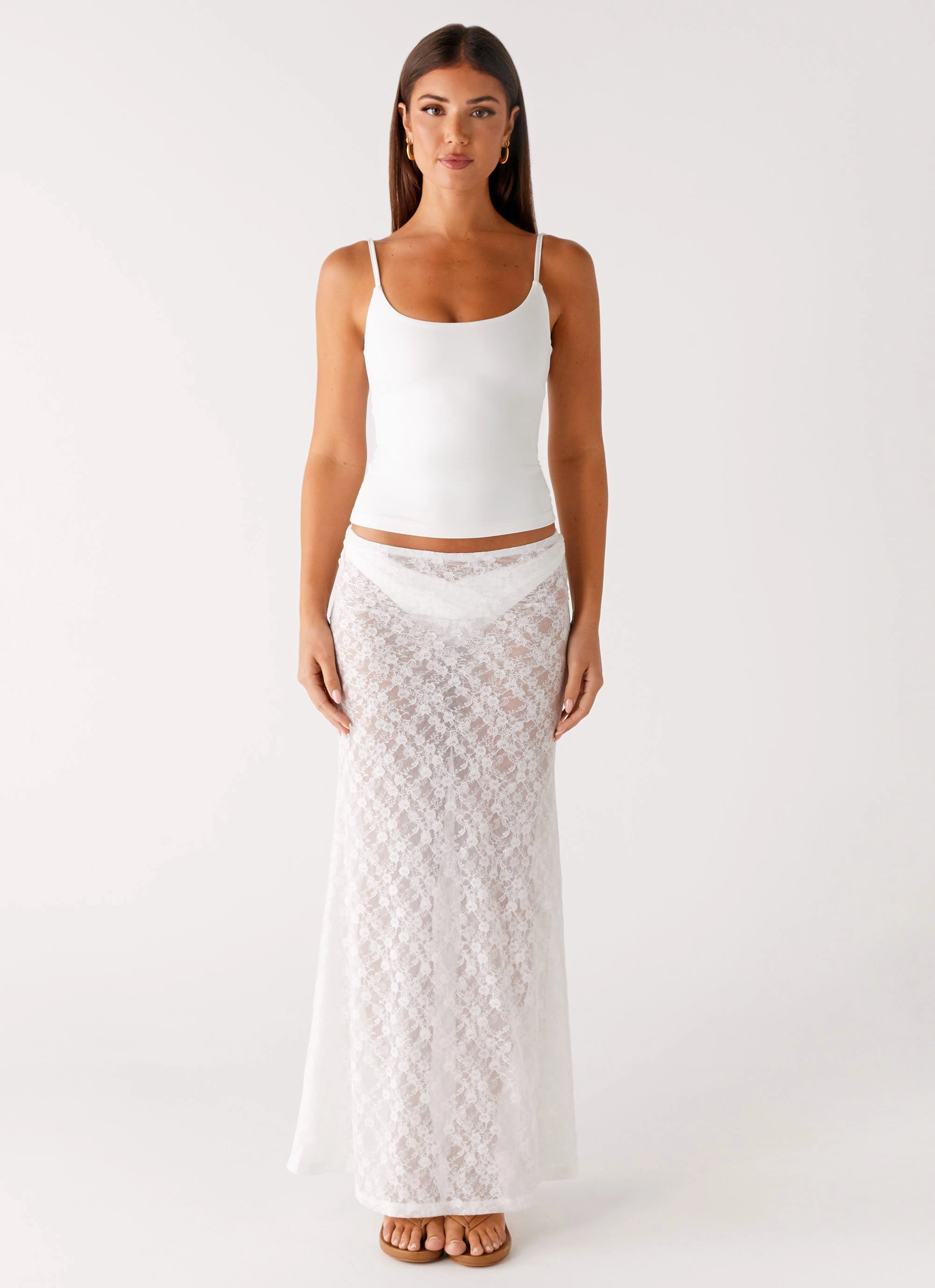 Blondie Tank Top - White PolishedFinish Breathable Mesh Back