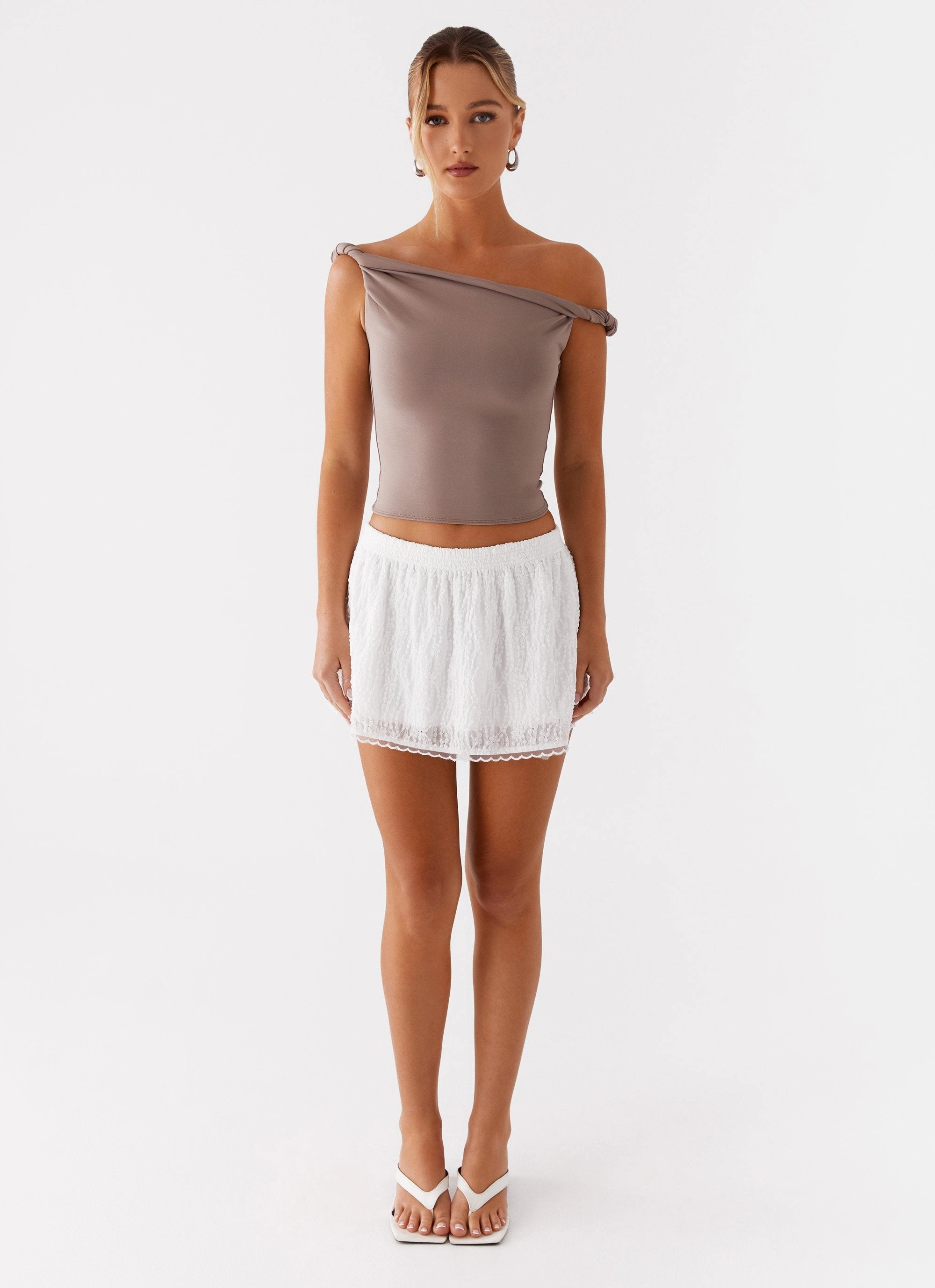 Trendy Comfort Korra Mini Skirt - White