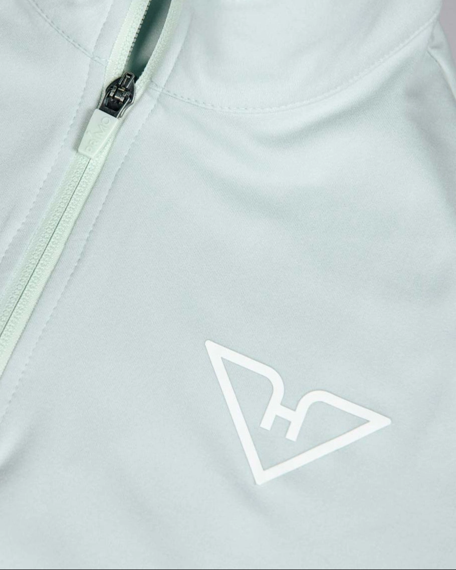 Minimalist Silhouette Cut Soft Green HyFlyers Quarter Zip