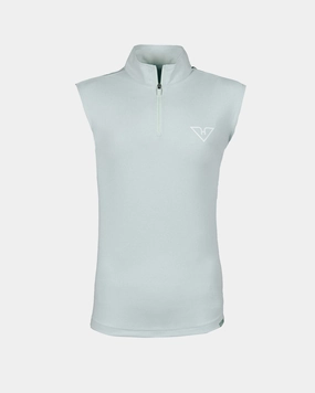 Soft Green HyFlyers Quarter Zip Vest Friction Resistant Finish Ultraviolet Protection Finish