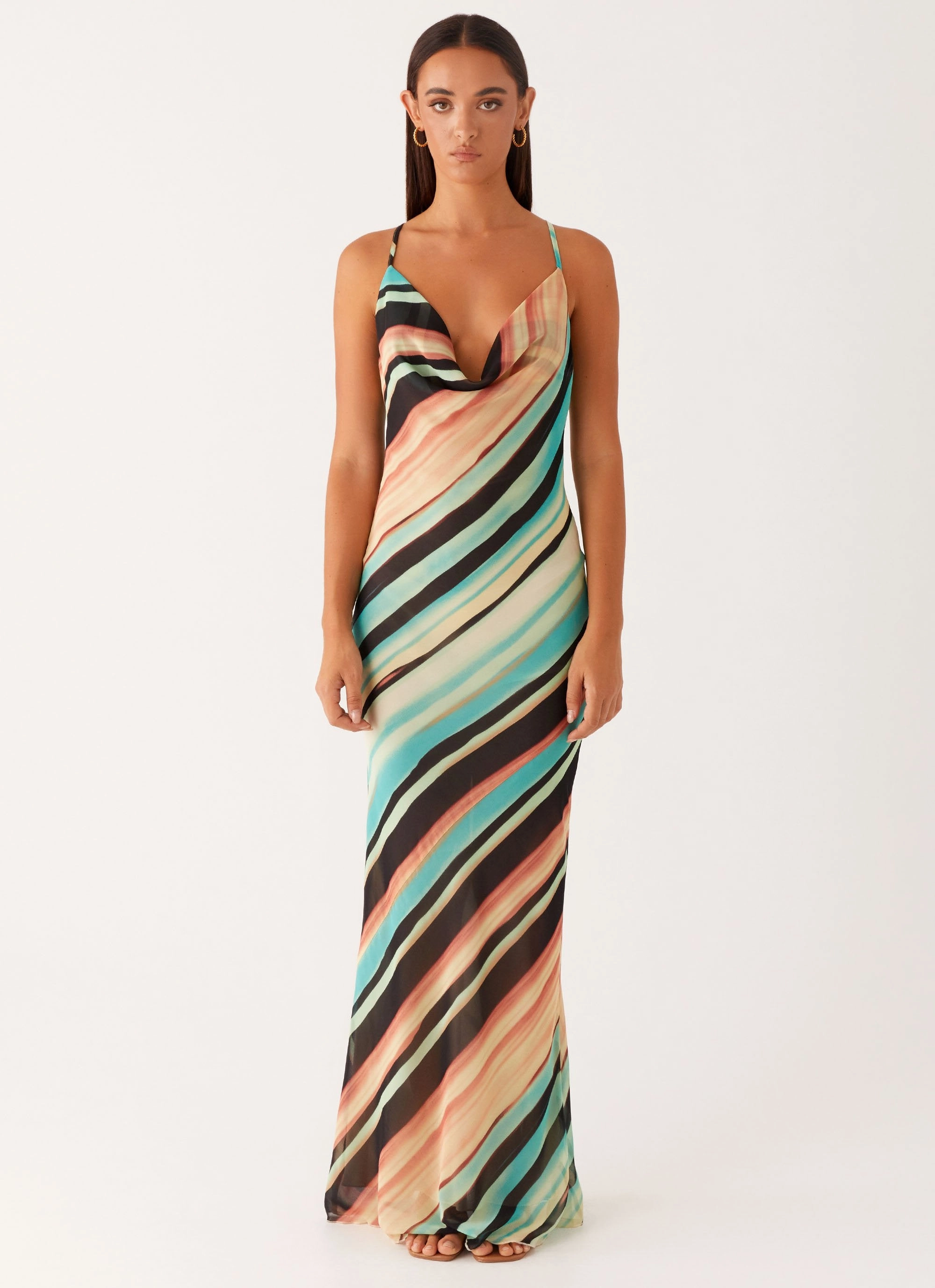 Never Knew Maxi Dress - Stripe Lightweight Feel Pure Stitch