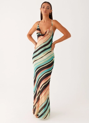 summer look Never Knew Maxi Dress - Stripe