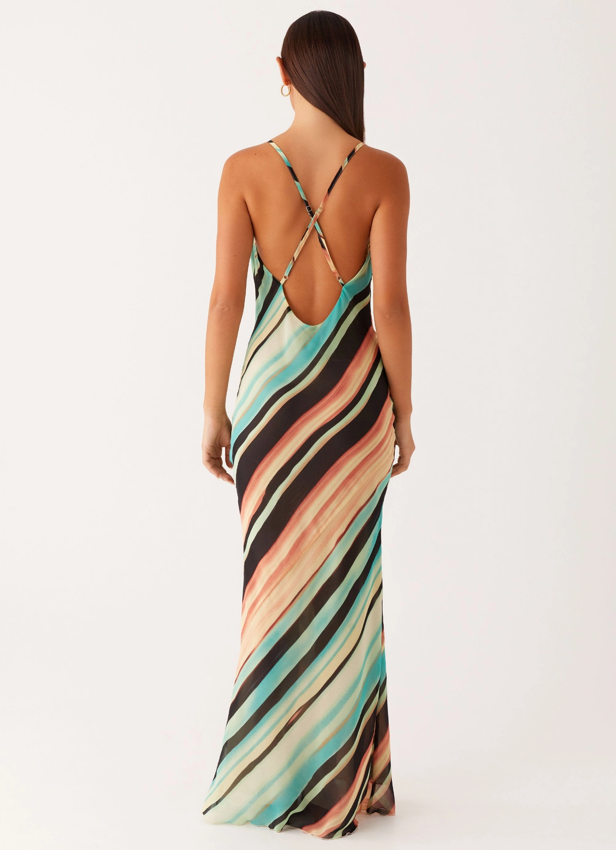 Casual event outfit Never Knew Maxi Dress - Stripe