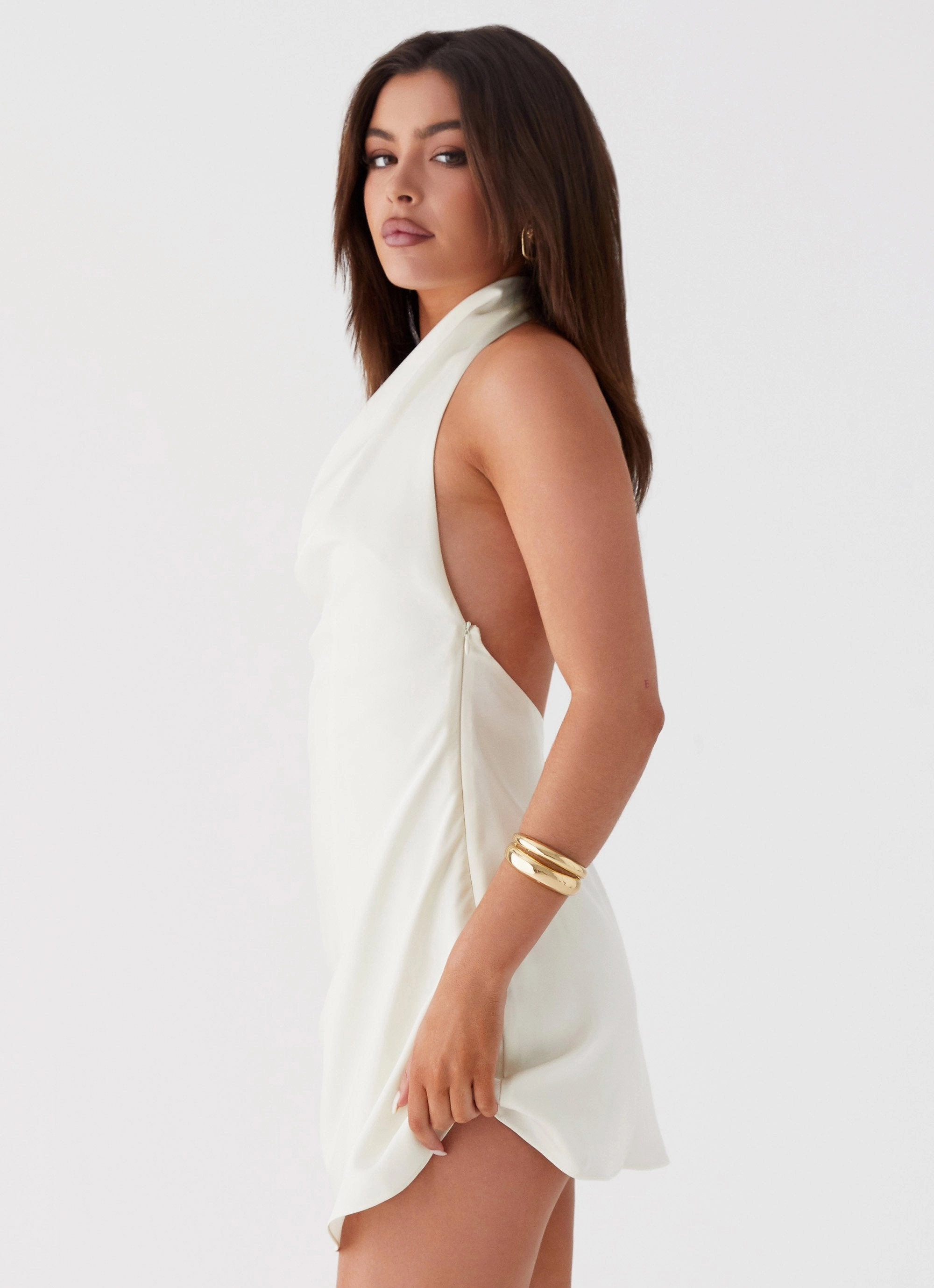 Sonelle Mini Dress - Ivory Neutral Aesthetic