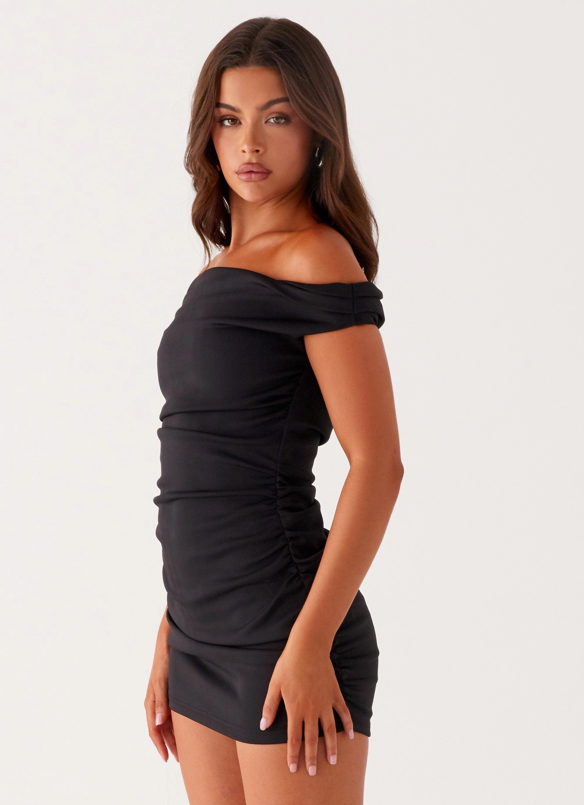 Morgan Off Shoulder Mini Dress - Black Timeless and Comfortable Luxe Look