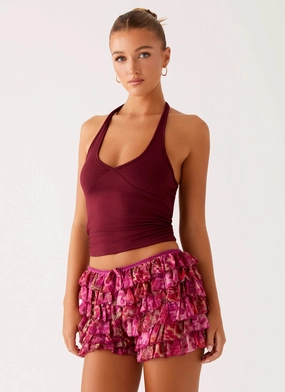 Entertain Me Bloomer Shorts - Lavender Lagoon Travel Ready Soft and Light