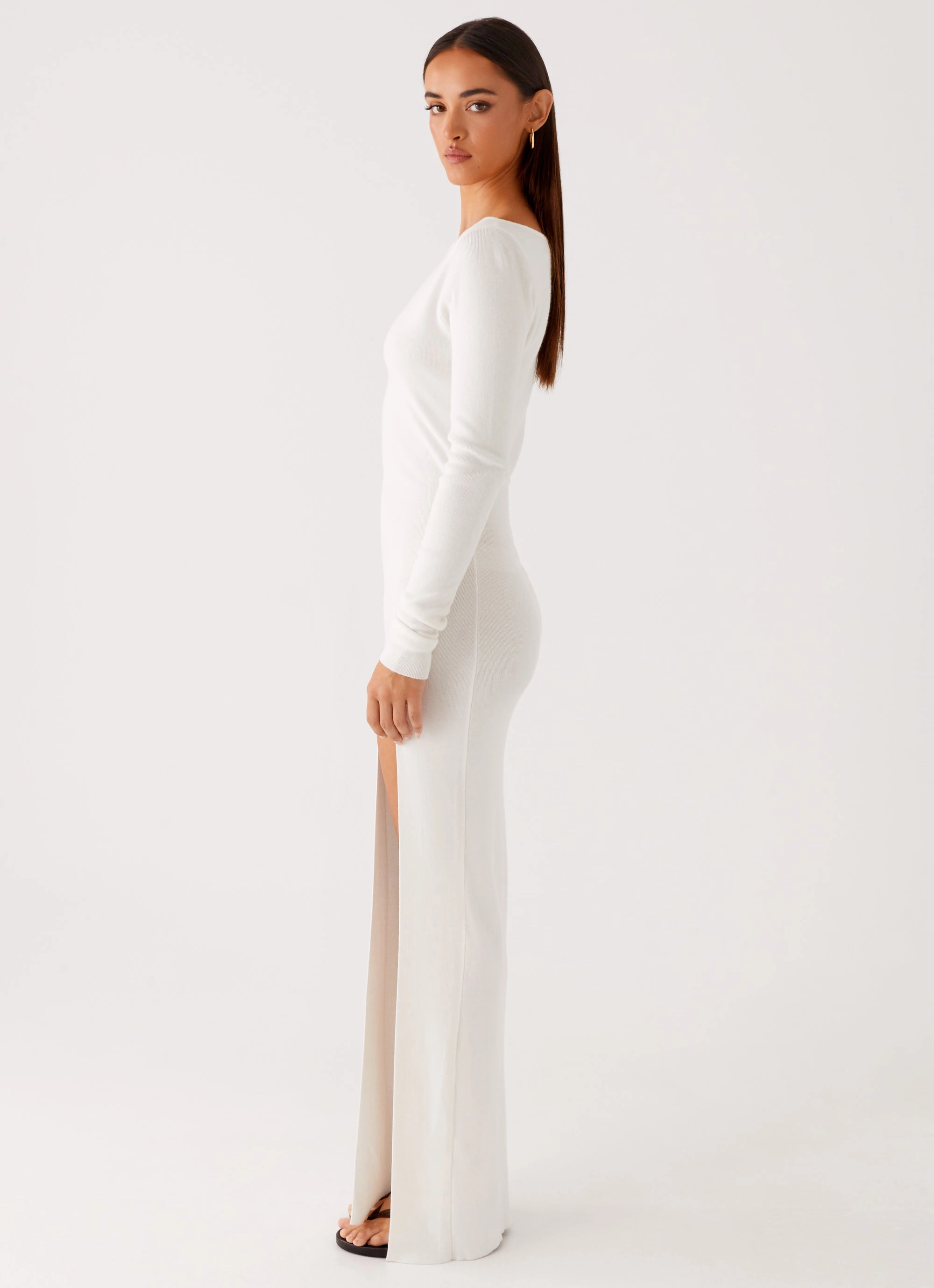 Day To Night Amalfi Knit Maxi Dress - White