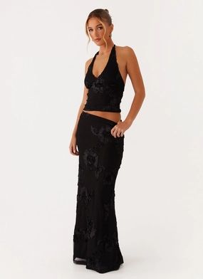 Radiate Maxi Skirt - Black Perfect Length