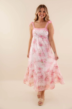 Pinch Me Midi Dress-Blush Saturated Hue Travel Essential