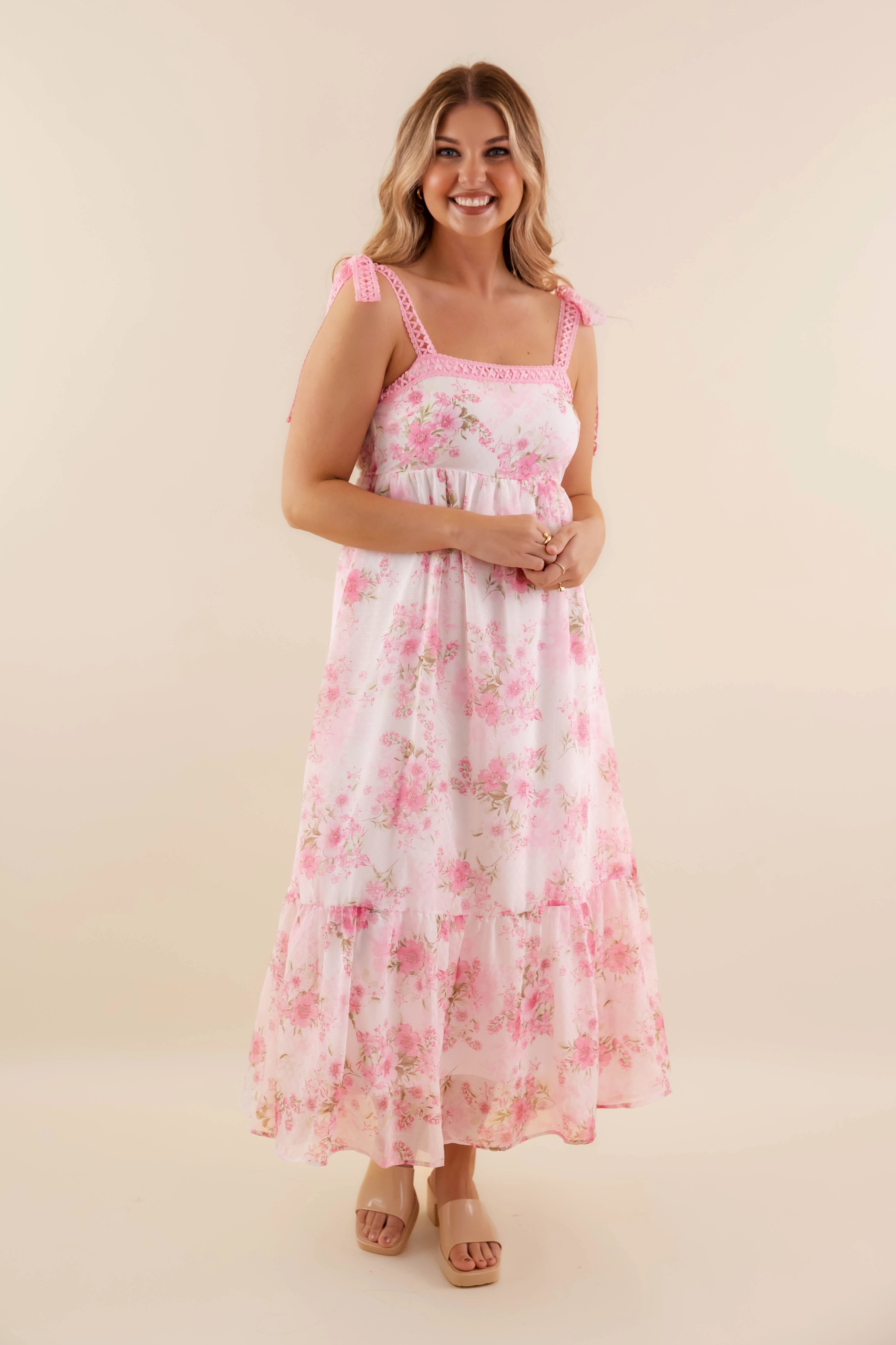 Pinch Me Midi Dress-Blush Night Style