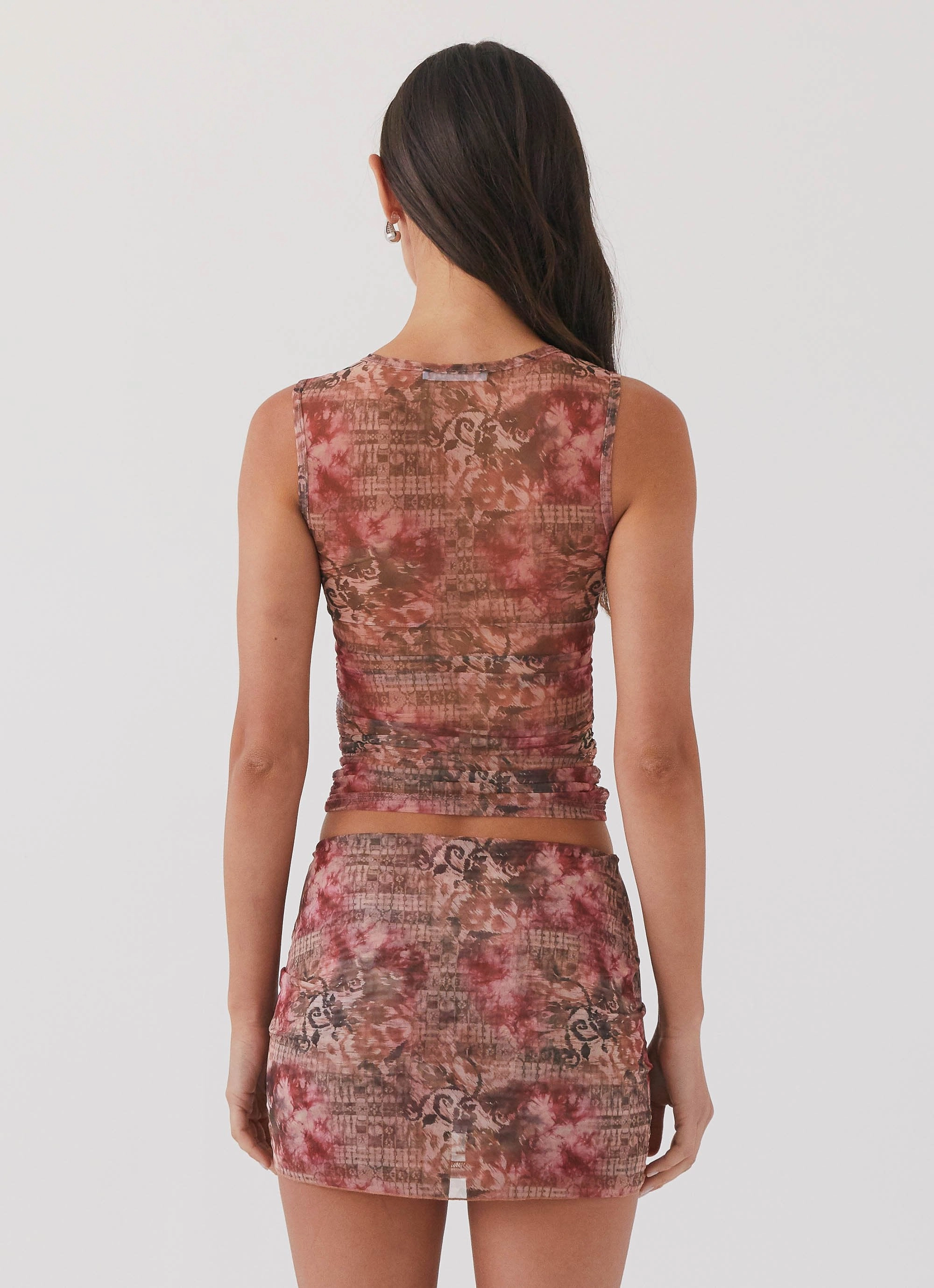 Bold Design Relaxed Design Love Child Mesh Tank Top - Palais Floral