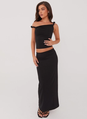 Odor Control Tech Solace Soul Maxi Skirt - Black
