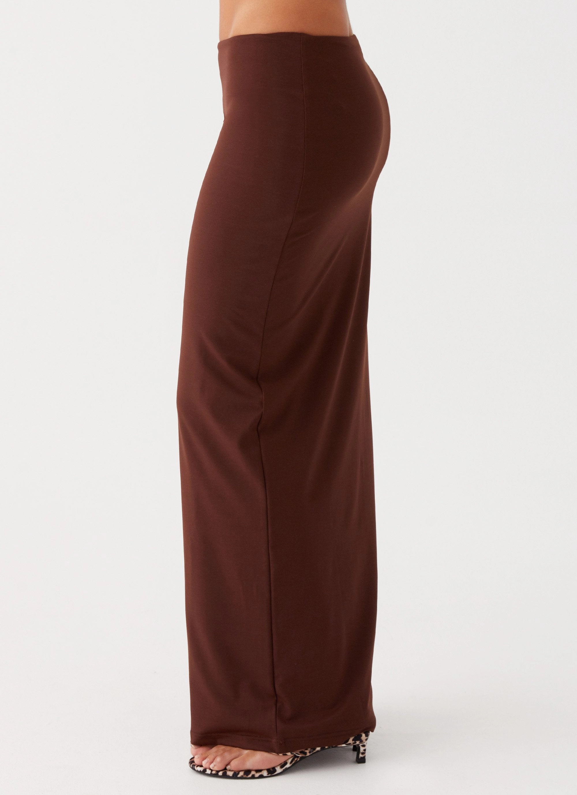 Solace Soul Maxi Skirt - Chocolate Mid-rise fit