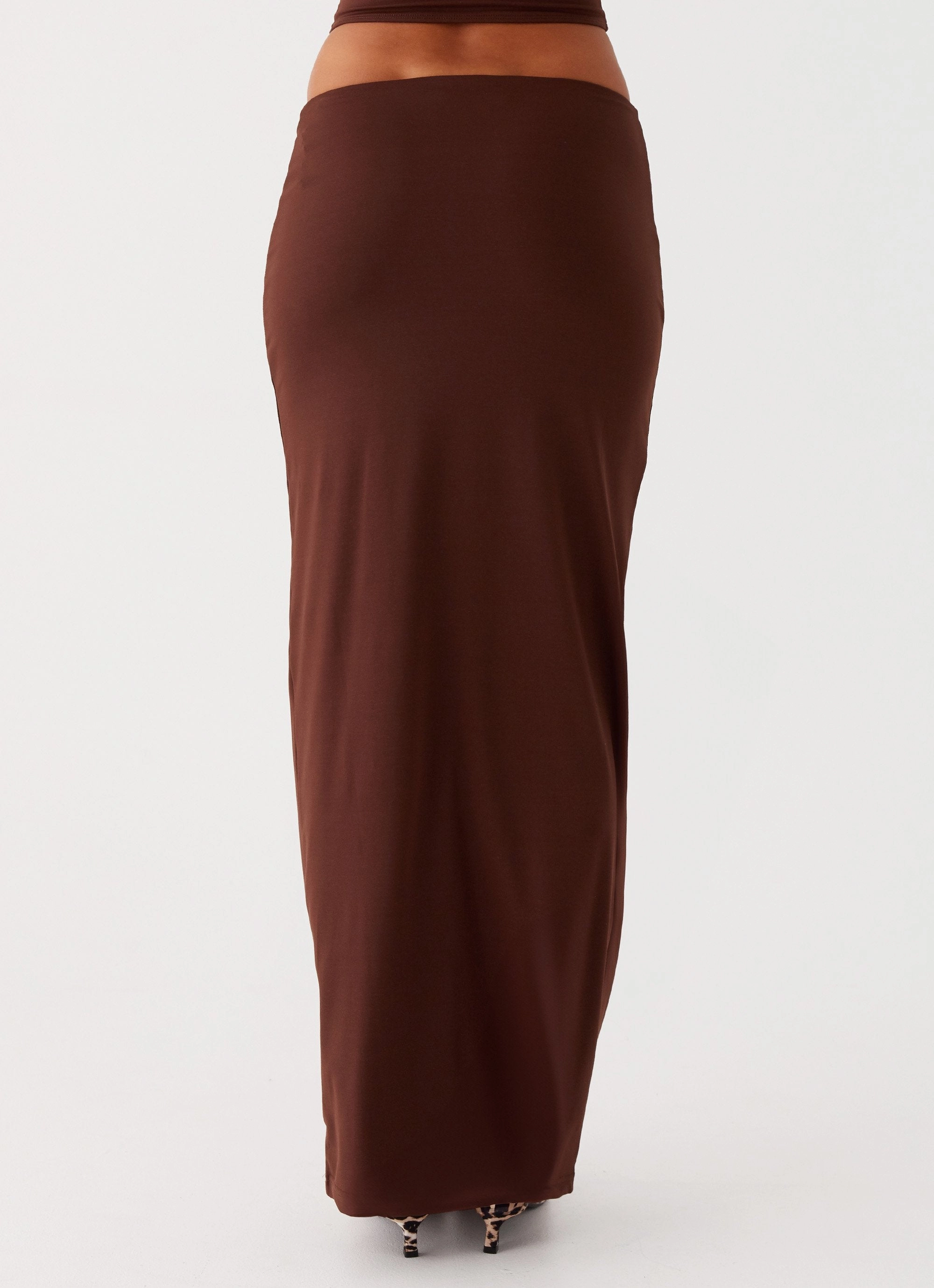 Chafe-Free Fit Modern Comfort Solace Soul Maxi Skirt - Chocolate