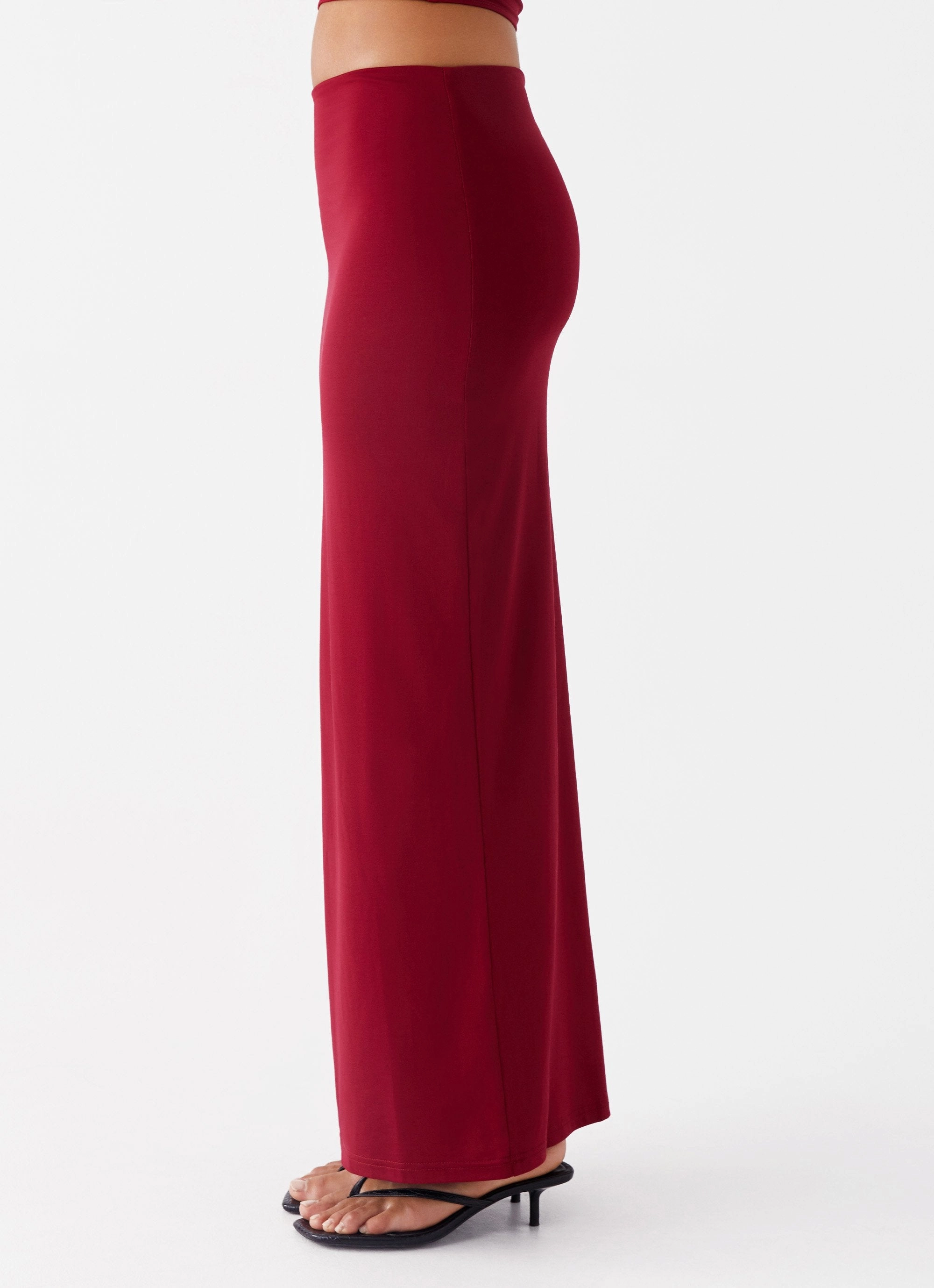 Solace Soul Maxi Skirt - Maroon Odor Control Fabric NonChafingEdges