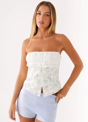 Solar Top - Vintage Ditsy Floral Adjustable Cuff System