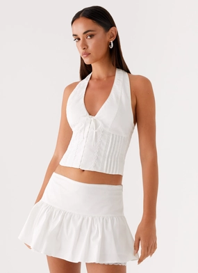 Mavis Halter Top - White OdorControl Technology