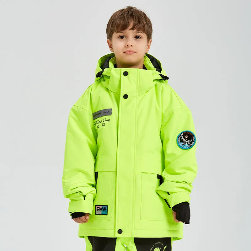 Solid Color Girls Snow Jacket Kids Snowboard Coat