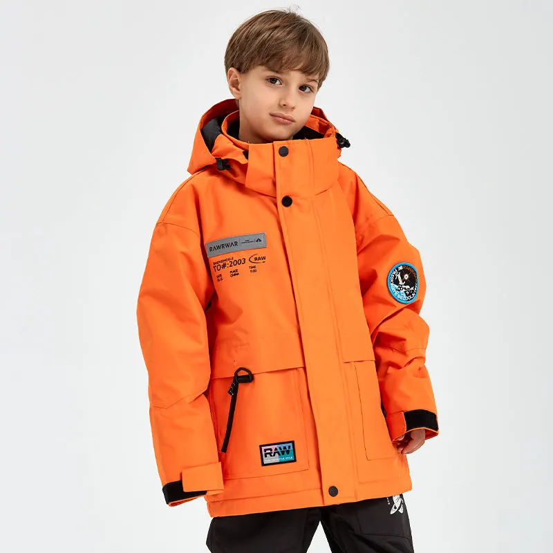 Solid Color Girls Snow Jacket Kids Snowboard Coat