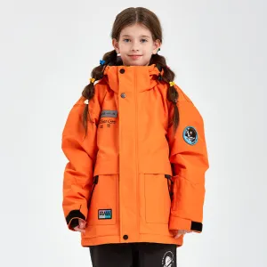 Solid Color Girls Snow Jacket Kids Snowboard Coat