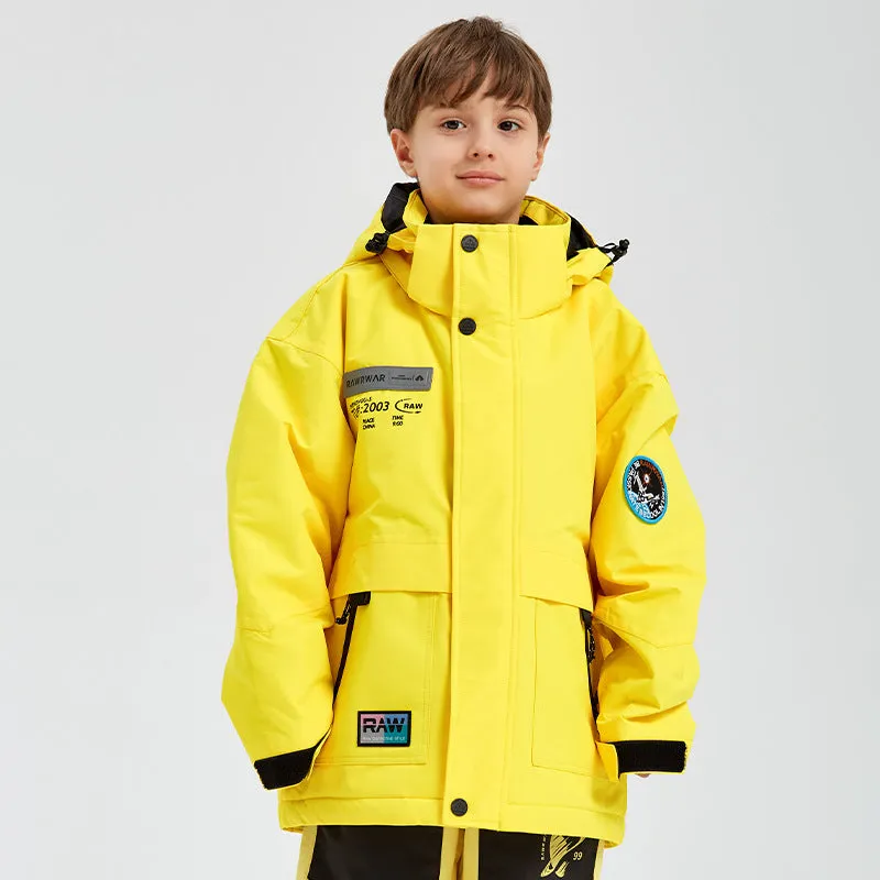 Solid Color Girls Snow Jacket Kids Snowboard Coat