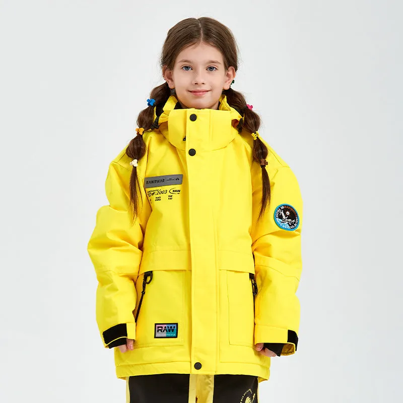 Solid Color Girls Snow Jacket Kids Snowboard Coat