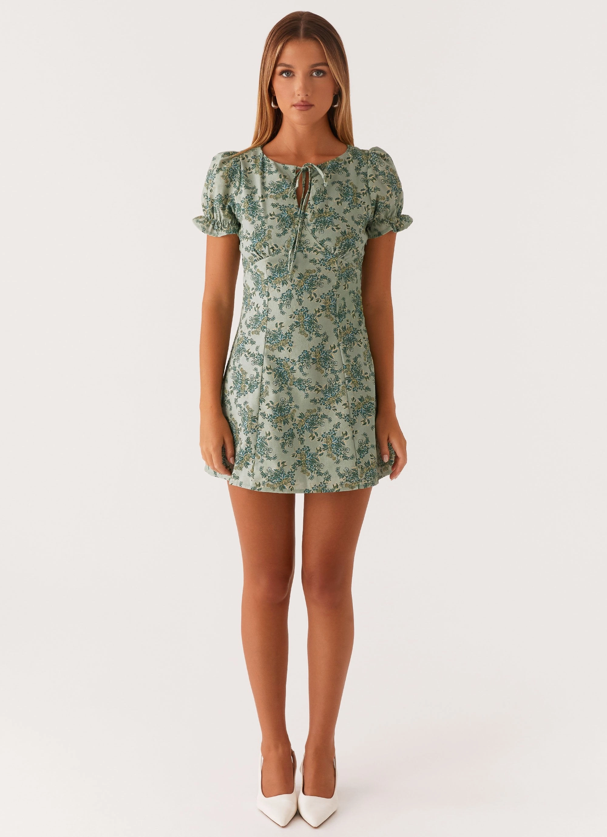 Durable-Fabric Sleek And Stylish Someday Mini Dress - Cloud Nine Floral