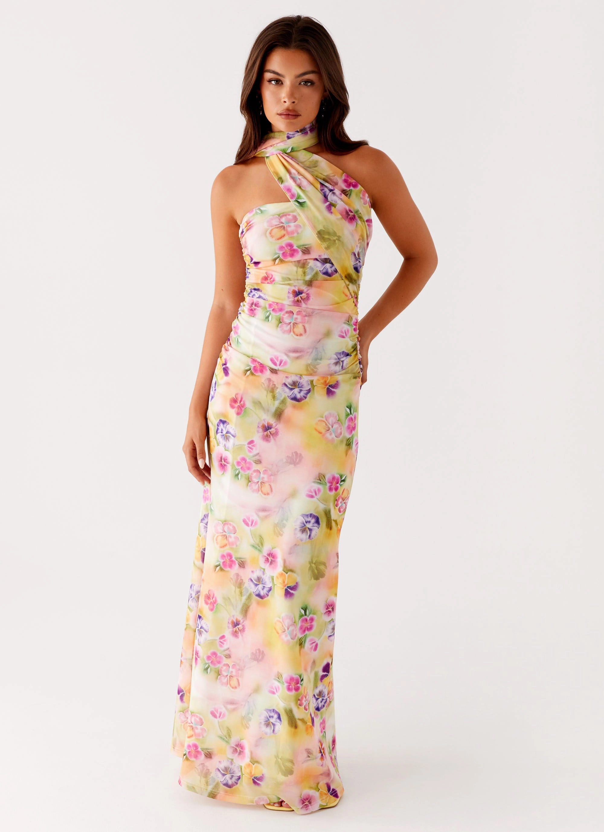 Comfortable travel dress Natural Silhouette Songbird Maxi Dress - Sunburst Floral