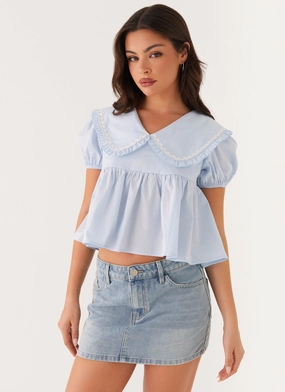 Casual Tank Eco Friendly Material Sophie Babydoll Top - Blue