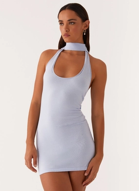 Smart Layers Katie Knit Mini Dress - Blue