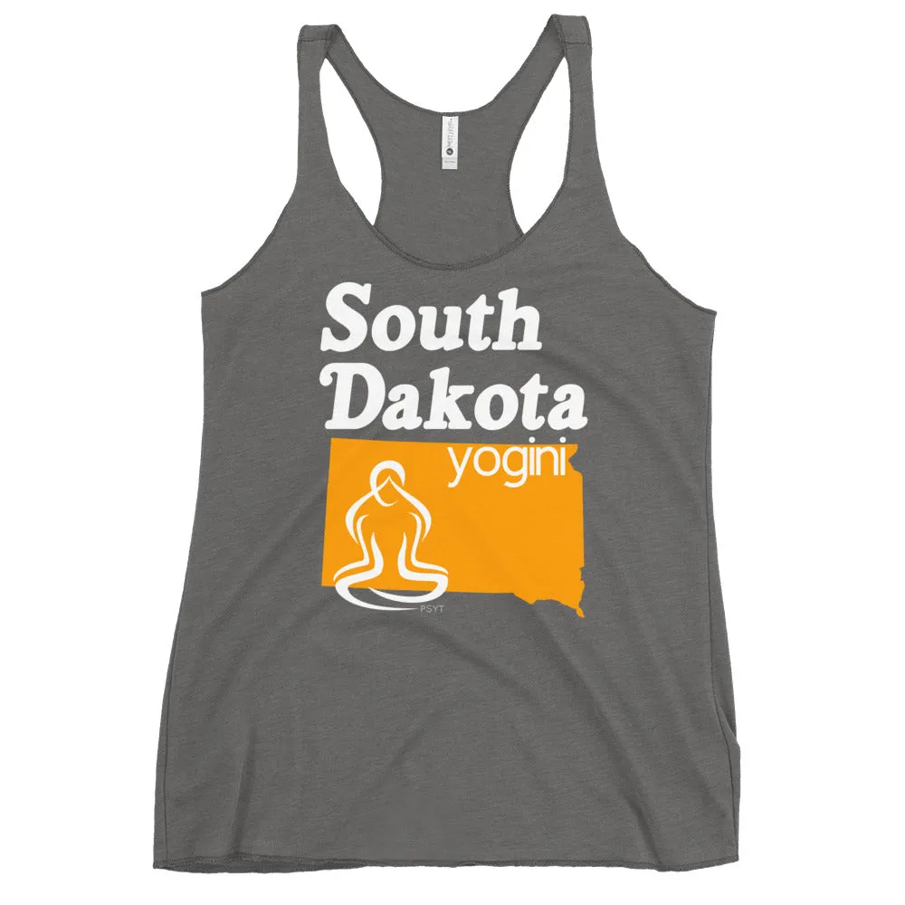 South Dakota Map Yogini Dark Color Tank Top