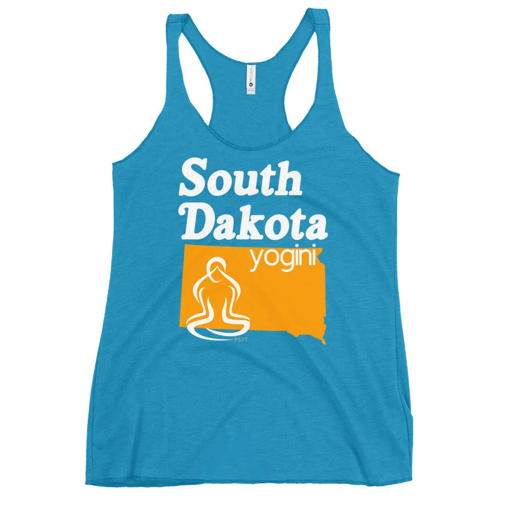 South Dakota Map Yogini Dark Color Tank Top