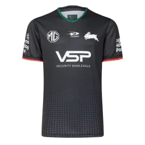 South Sydney Rabbitohs 2025 Men's Pro Training T-Shirt NRL Rugby League Black by Classic