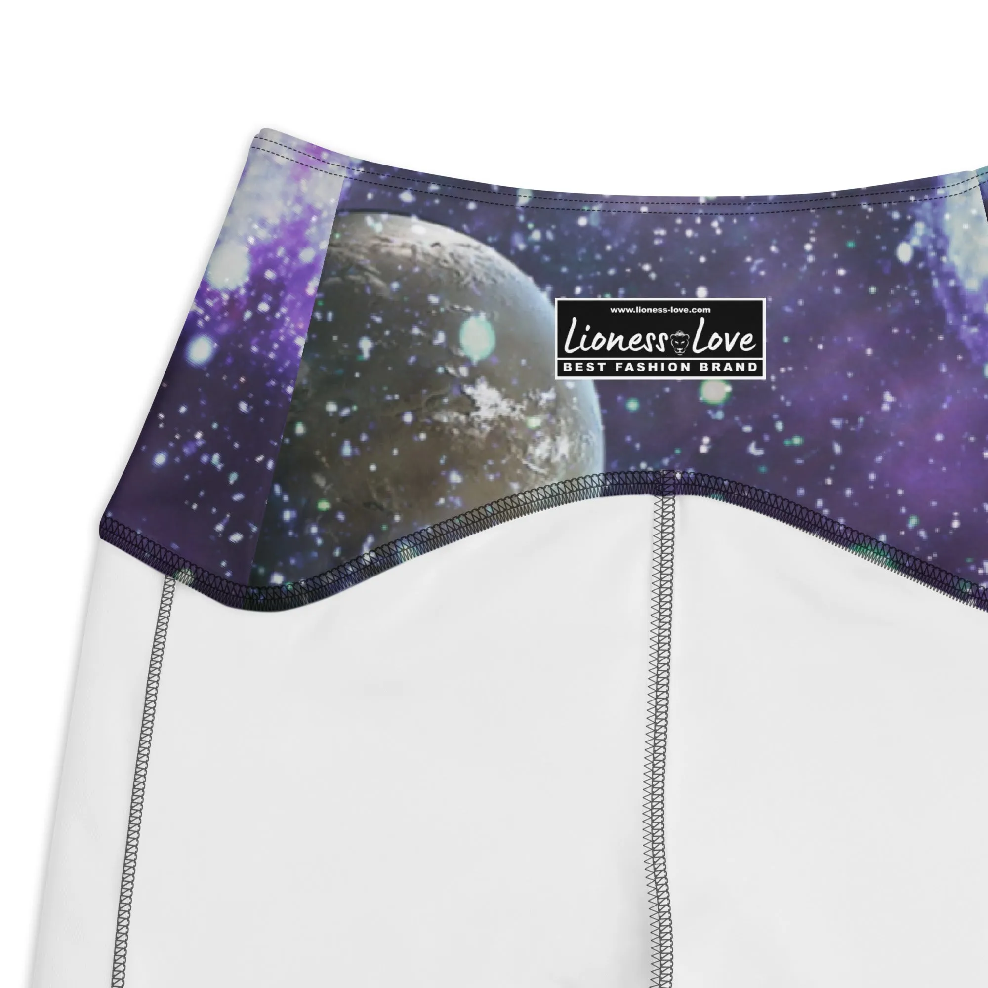 Space Galaxy Printed Leggings with Pockets, lioness-love