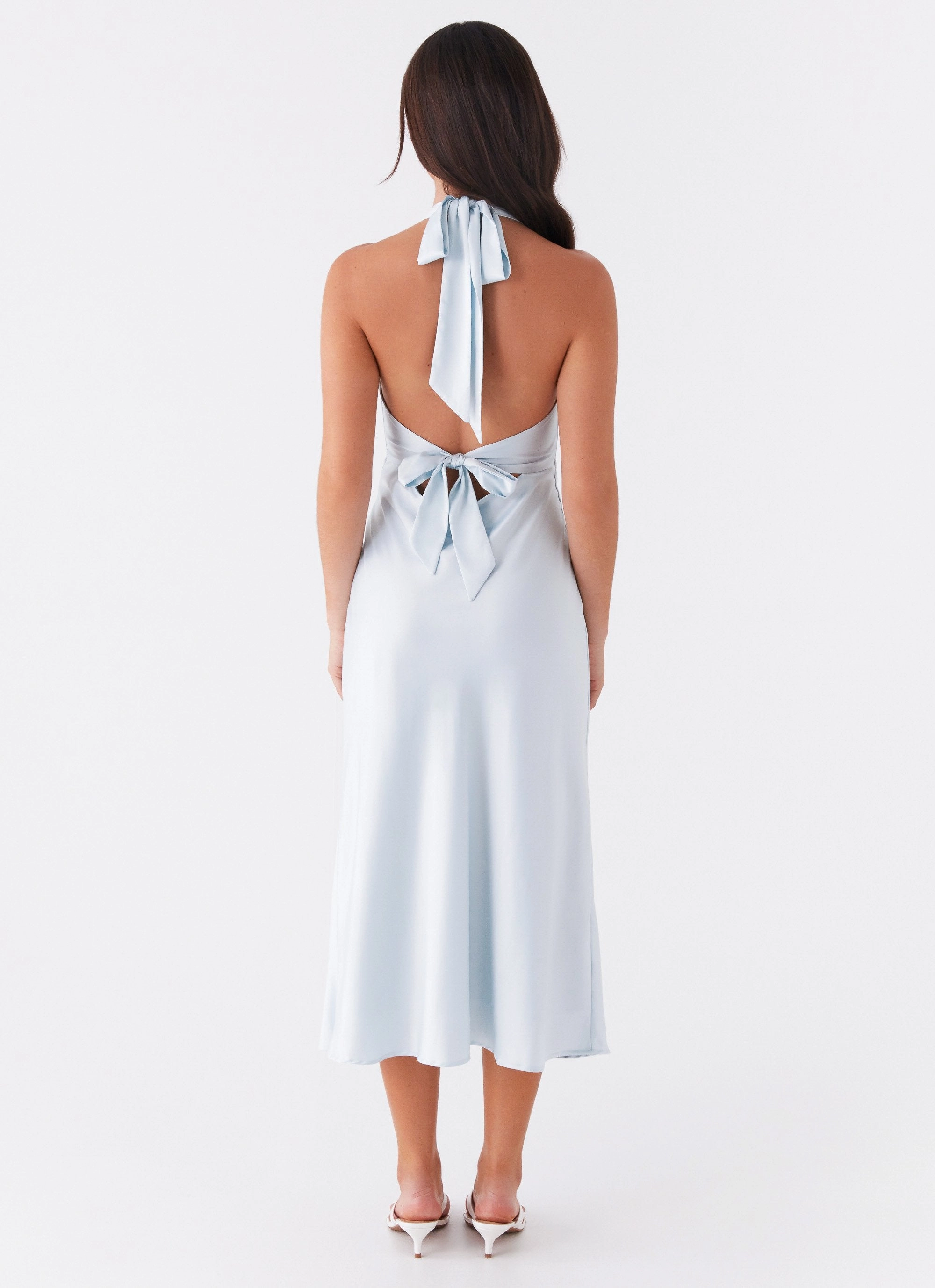 Heavy Hearted Midi Dress - Blue Perfect Layering