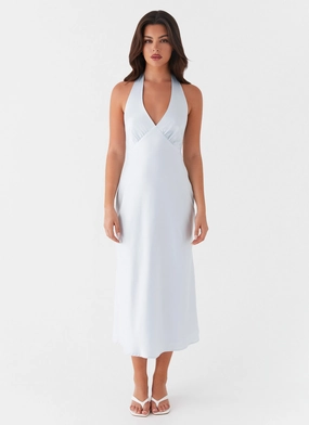 Fashion Option Heavy Hearted Midi Dress - Blue