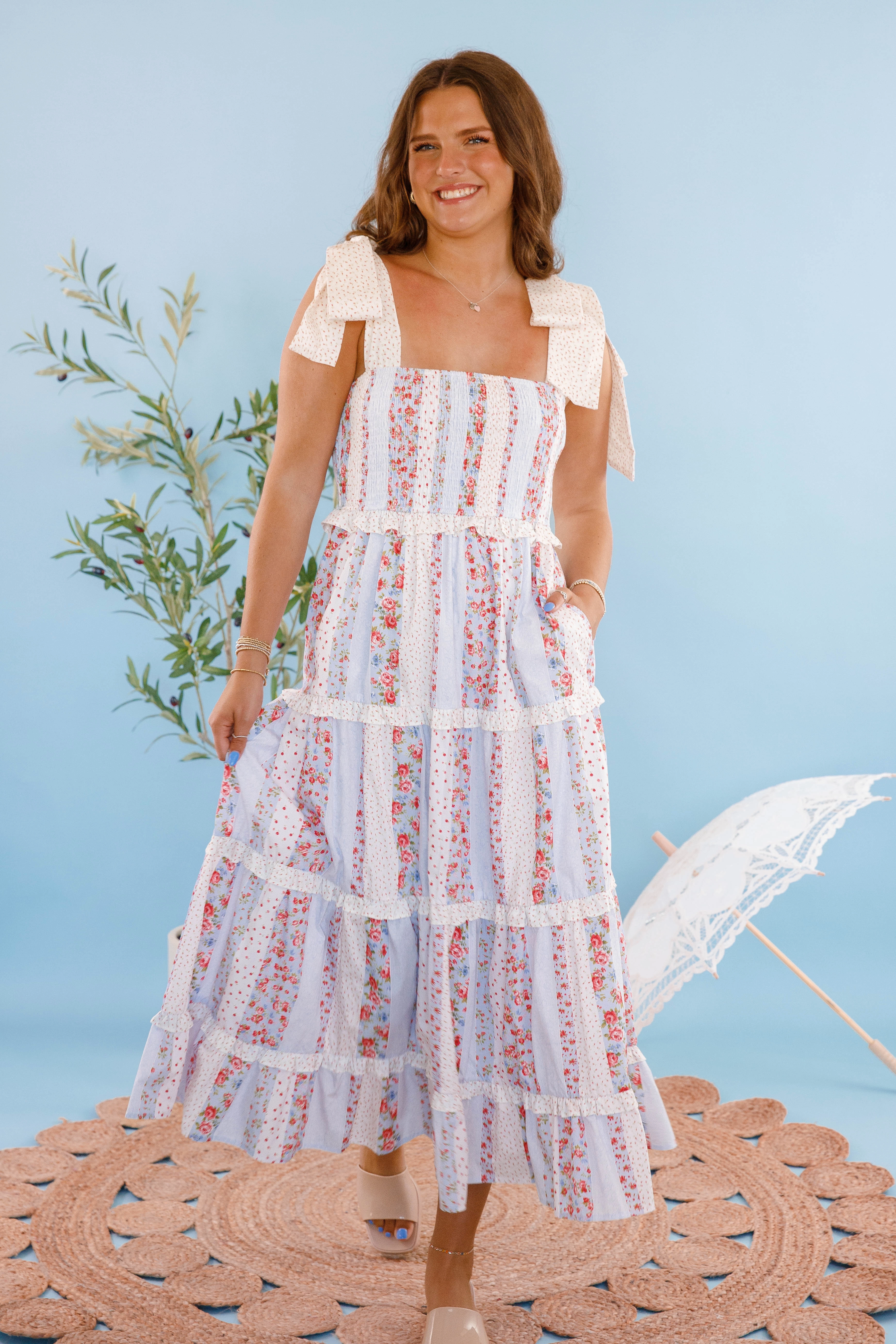 Satin Glow Waiting For Better Days Maxi Dress
