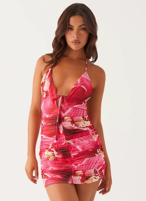 Speak Out Mini Dress - Orchid Pink Layered-Sleeve
