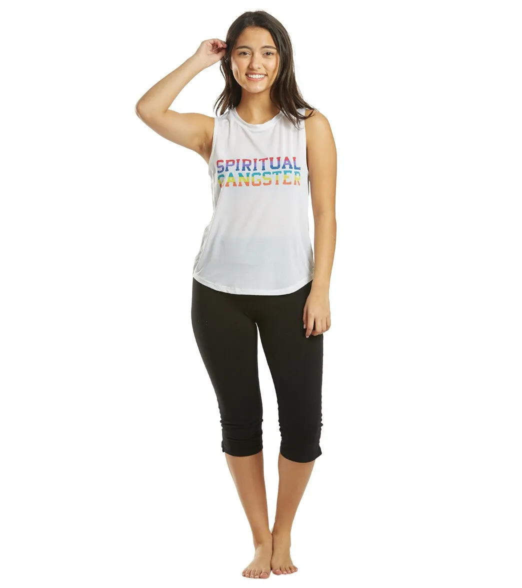 Spiritual Gangster SGV Rainbow Active Muscle Yoga Tank