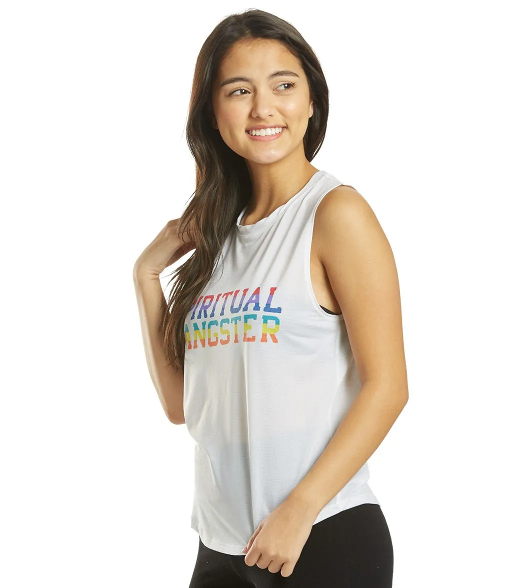 Spiritual Gangster SGV Rainbow Active Muscle Yoga Tank