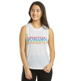 Spiritual Gangster SGV Rainbow Active Muscle Yoga Tank