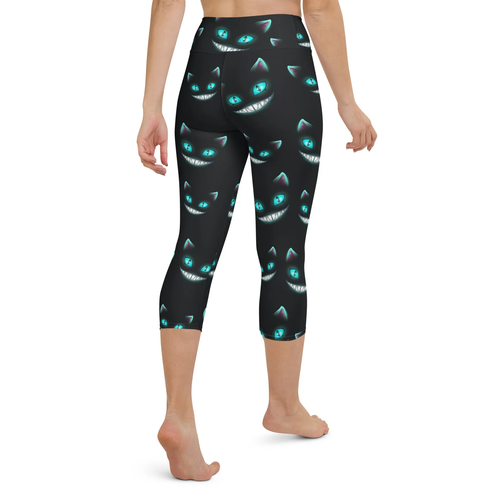 Spooky Halloween Cat Yoga Capris