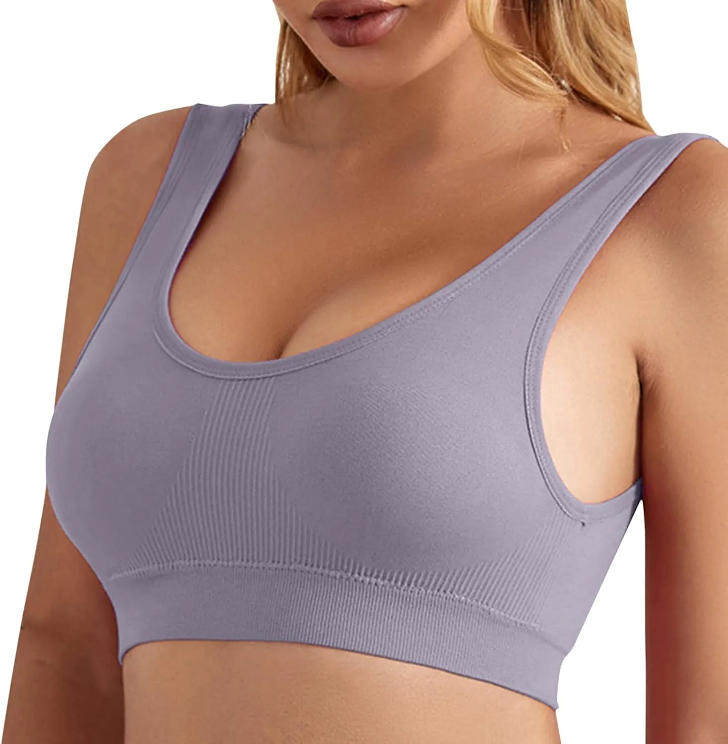 Sports Bras for Women No Underwire Large Bust High Impact Wirefree Bra Push Up Yoga Sports Bra for