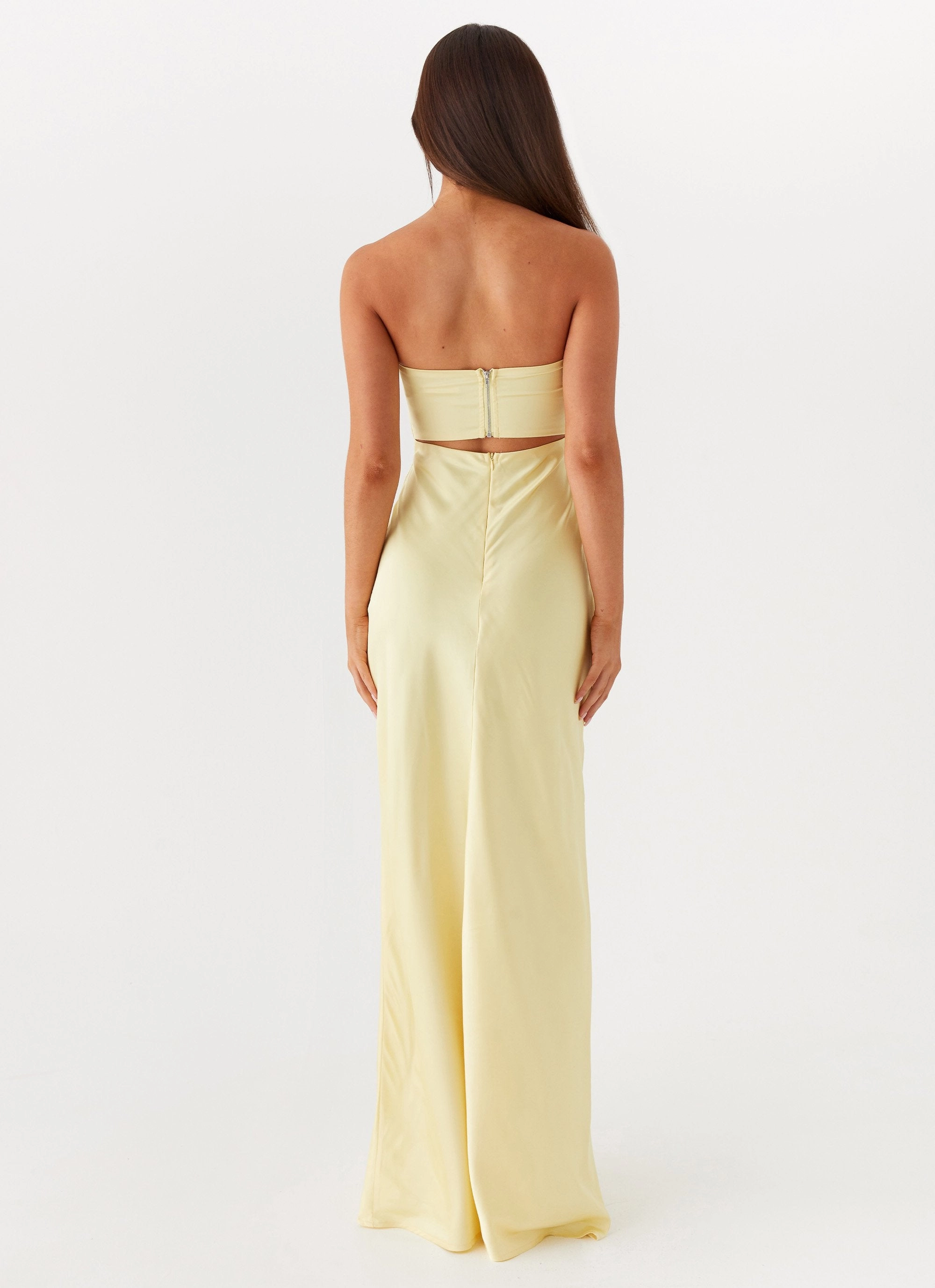 Tianna Strapless Maxi Dress - Yellow Sharp Look