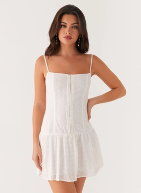 Vibrant Aesthetic Palm Springs Mini Dress - White